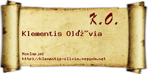 Klementis Olívia névjegykártya